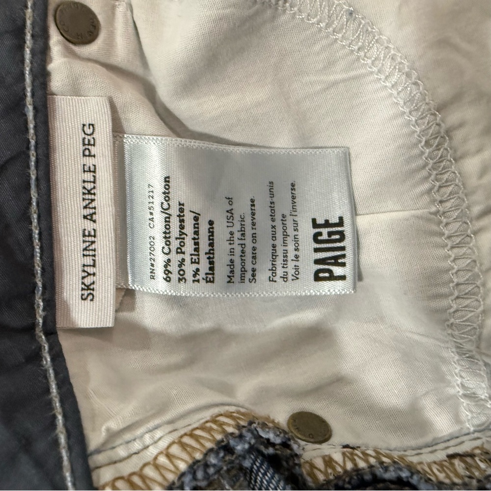 PAIGE Skyline Ankle Jeans Size 26 - Picture 5 of 7